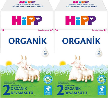 Hipp Organik Keçi Sütü Bazlı Devam Sütü 400GR No:2 (6.Aydan İtibaren) (2 Li Set)