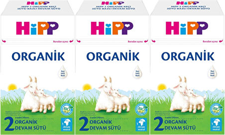 Hipp Organik Keçi Sütü Bazlı Devam Sütü 400GR No:2 (6.Aydan İtibaren) (3 Lü Set)