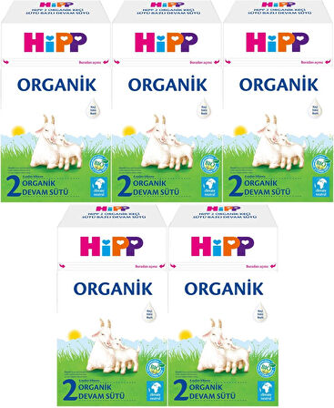 Hipp Organik Keçi Sütü Bazlı Devam Sütü 400GR No:2 (6.Aydan İtibaren) (5 Li Set)