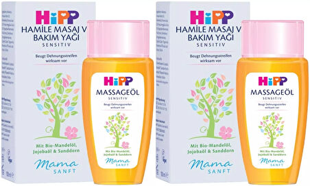 Hipp Mamasanft Hamile Masaj ve Bakım Yağı Sensıtıv 100ML (2 Li Set)
