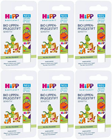 Hipp Babysanft Organik Dudak Nemlendiricisi Ultra Sensıtıv 4.8GR (Yeşil) (6 Lı Set)