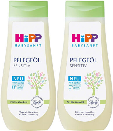 Hipp Babysanft Bebek Bakım Yağı/Pelegeöl Sensıtıv 200ML (2 Li Set)