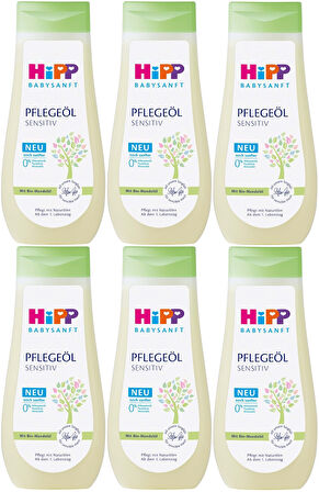Hipp Babysanft Bebek Bakım Yağı/Pelegeöl Sensıtıv 200ML (6 Lı Set)