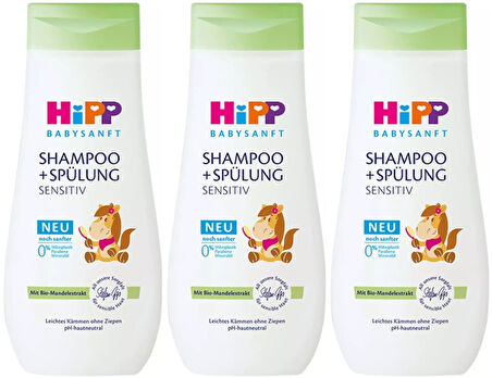 Hipp Babysanft Çoçuk Şampuanı (Shampoo +Spülung) Sensıtive 200ML (3 Lü Set)