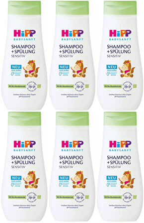 Hipp Babysanft Çoçuk Şampuanı (Shampoo +Spülung) Sensıtive 200ML (6 Lı Set)