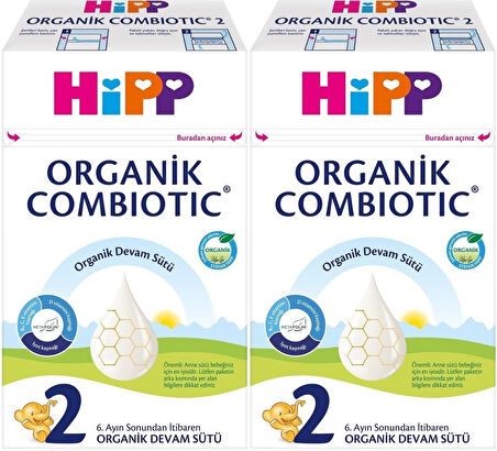 Hipp Organik Combiotic Devam Sütü 600GR No:2 (6-12 Ay) (2 Li Set)