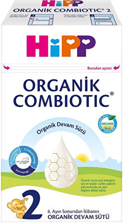 Hipp Organik Combiotic Devam Sütü 600GR No:2 (6-12 Ay) (4 Lü Set)