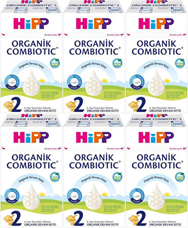 Hipp Organik Combiotic Devam Sütü 600GR No:2 (6-12 Ay) (6 Lı Set)