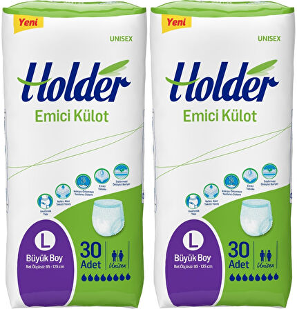 Holder Emici Külot Hasta Bezi Large Büyük 60 Adet (2PK*30)