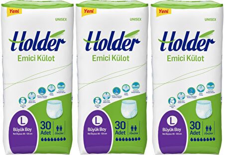 Holder Emici Külot Hasta Bezi Large Büyük 90 Adet (3PK*30)