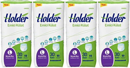 Holder Emici Külot Hasta Bezi Large Büyük 120 Adet (4PK*30)