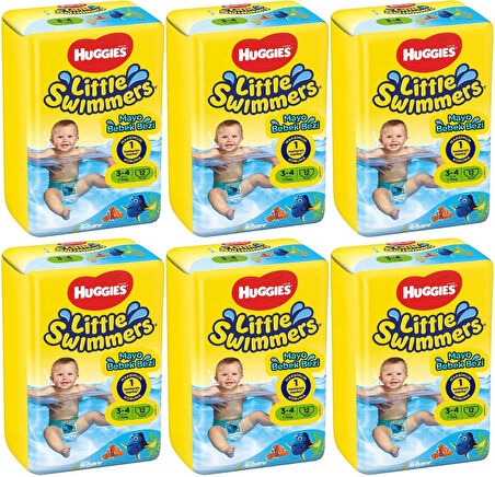 Huggıes Little Swımmers Mayo Bebek Bezi Beden:3-4 (7-15Kg) 72 Adet (6Pk*12)