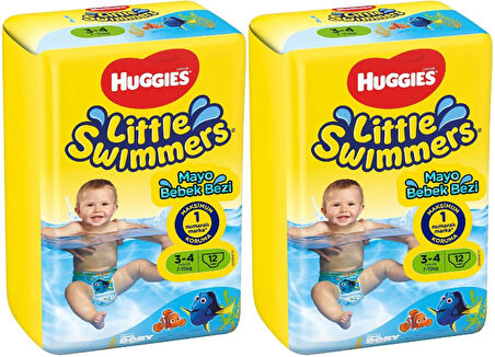 Huggıes Little Swımmers Mayo Bebek Bezi Beden:3-4 (7-15KG) 24 Adet (2PK*12)