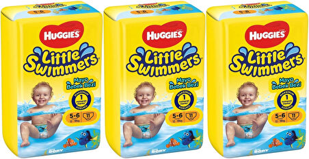 Huggıes Little Swımmers Mayo Bebek Bezi Beden:5-6 (12-18KG) 33 Adet (3PK*11)
