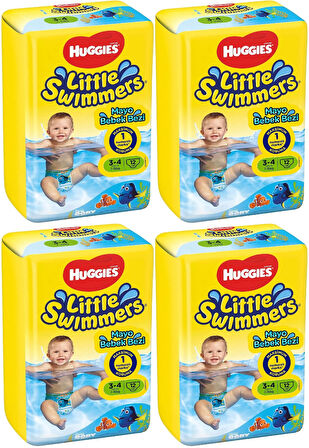 Huggıes Little Swımmers Mayo Bebek Bezi Beden:3-4 (7-15Kg) 48 Adet (4Pk*12)