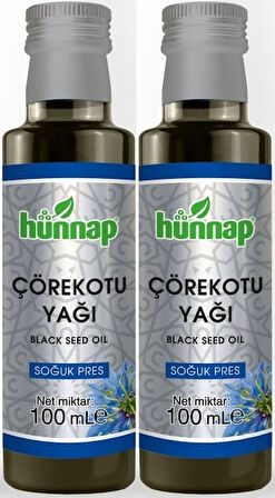 Hünnap Çörekotu Yağı 100ML (Soğuk Pres) (2 Li Set)