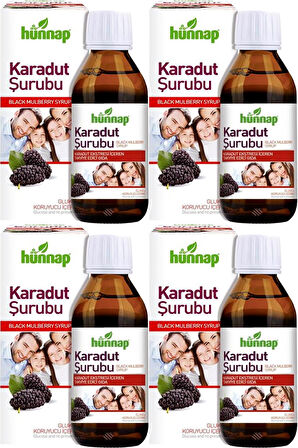 Hünnap Karadut Şurubu 50ML (4 Lü Set)