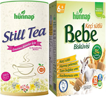 Hünnap Still Tea Emziren Anneler İçin Süt Arttırıcı İçecek 200GR + Bebe Bisküvisi 400GR (2 Li Set)