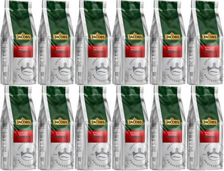 Jacobs Banquet Medium Çekirdek Kahve 1KG (Espresso Beans) (12 Li Set)