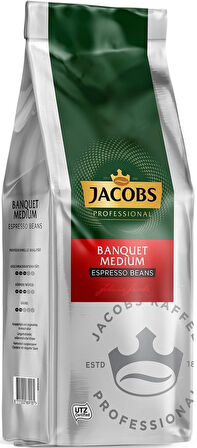 Jacobs Medium Çekirdek Kahve 1KG (Espresso Beans) & Kaffeeplus Süt Tozu 1KG (Karma 6 Lı Set)