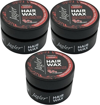 Jagler Süper Wax 150ML Extra Strong hold - Ekstra Güçlü Tutuş (3 Lü Set)