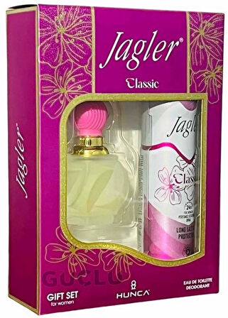 Jagler Parfüm Seti (Karma Set) Kadın 60ML Classic + Deodorant / Erkek 90ML Hero + Deodorant