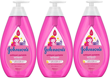 Johnsons Baby Bebek Şampuanı 750ML Işıldayan Parlaklık (3 Lü Set)