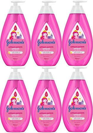 Johnsons Baby Bebek Şampuanı 750ML Işıldayan Parlaklık (6 Lı Set)