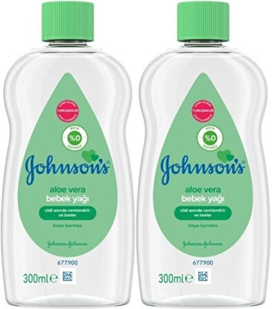 Johnsons Baby Bebek Yağı 300ML Aleo Vera (2 Li Set)