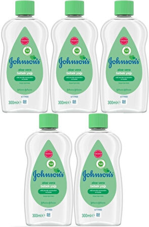 Johnsons Baby Bebek Yağı 300ML Aleo Vera (5 Li Set)