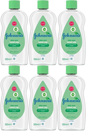 Johnsons Baby Bebek Yağı 300ML Aleo Vera (6 Lı Set)