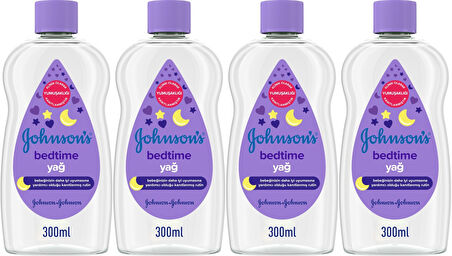 Johnsons Baby Bebek Yağı 300ML Bedtime (Uyku Rutini) (4 Lü Set)