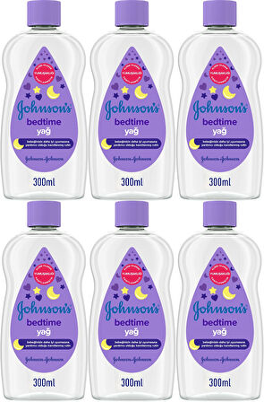 Johnsons Baby Bebek Yağı 300ML Bedtime (Uyku Rutini) (6 Lı Set)