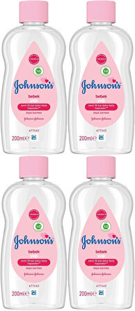 Johnsons Baby Bebek Yağı 200ML Nemlendirici (Pembe) (4 Lü Set)