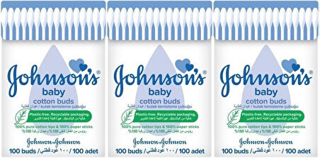 Johnsons Baby Kulak Temizleme Çubuğu 100 Adet (3 Lü Set)