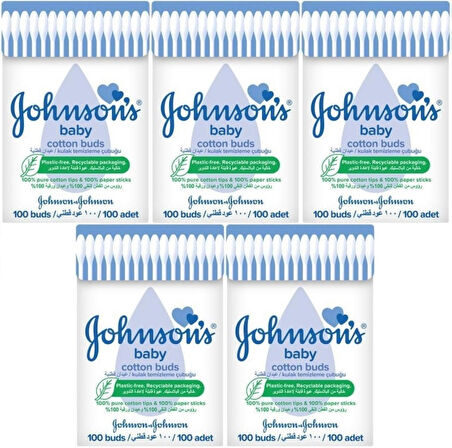 Johnsons Baby Kulak Temizleme Çubuğu 100 Adet (5 Li Set)