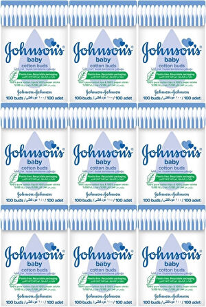 Johnsons Baby Kulak Temizleme Çubuğu 100 Adet (9 Lu Set)