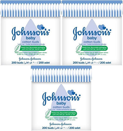 Johnsons Baby Kulak Temizleme Çubuğu 200 Adet (3 Lü Set)