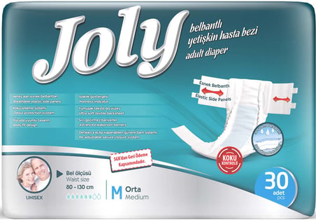 Joly Yetişkin Bezi Bel Bantlı M - Orta - Medium 360 Adet