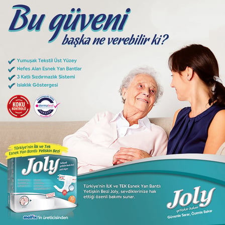 Joly Yetişkin Bezi Bel Bantlı M - Orta - Medium 360 Adet