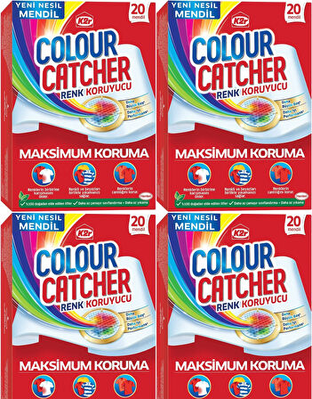 K2R Colour Catcher Renk Koruyucu Mendil 80 Li Ekonomik Pk (4PK*20)