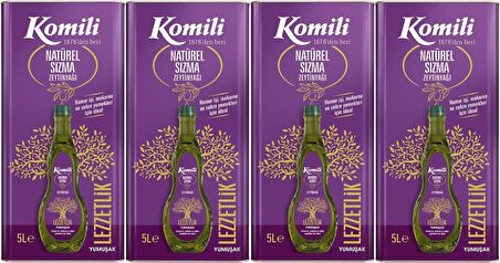 Komili Zeytinyağı 20LT Natural Ege Sızması (Teneke) (4PK*5LT)