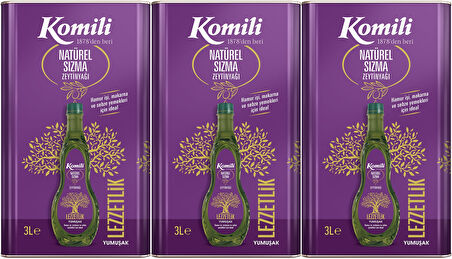 Komili Zeytinyağı 9LT Natural Ege Sızması (Teneke) (3PK*3LT)