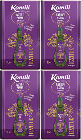 Komili Zeytinyağı 12LT Natural Ege Sızması (Teneke) (4PK*3LT)