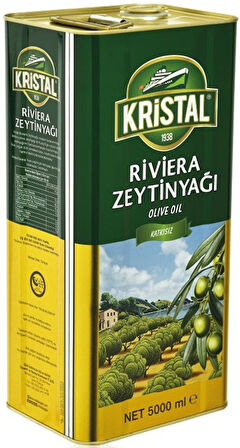Kristal Zeytinyağı 10LT Natürel Sızma Soğuk Sıkım / Riviera (Teneke) (2PK*5LT)