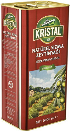 Kristal Zeytinyağı 10LT Natürel Sızma Soğuk Sıkım / Riviera (Teneke) (2PK*5LT)