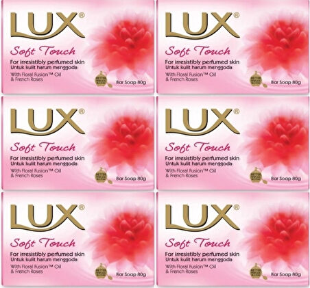 Lux Sabun 80GR Soft Touch (Yumuşak Dokunuş) (6 Lı Set)