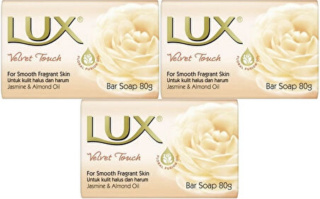 Lux Sabun 80GR Velvet Touch (Kadife Dokunuş) (3 Lü Set)
