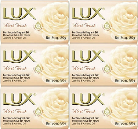 Lux Sabun 80GR Velvet Touch (Kadife Dokunuş) (6 Lı Set)