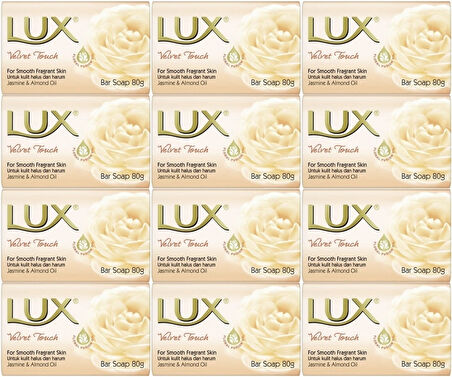 Lux Sabun 80GR Velvet Touch (Kadife Dokunuş) (12 Li Set)